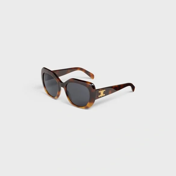 CELINE TRIOMPHE 06 SUNGLASSES in Gradient Havana Triomphe 06 Sunglasses in Acetate - GRADIENT HAVANA | CELINE main image 3